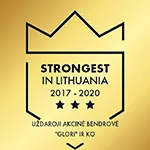 Apdovanojimo ženkliukas - Stipriausi Lietuvoje 2023