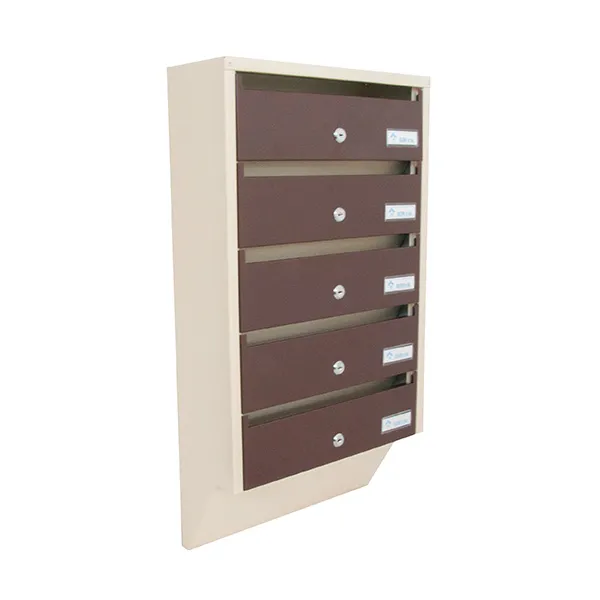 Rudos ir dramblio kaulo spalvos pašto dėžutė PD93