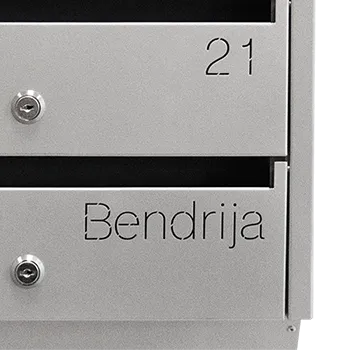 Pavyzdys lazeriu pjaustytos numeracijos